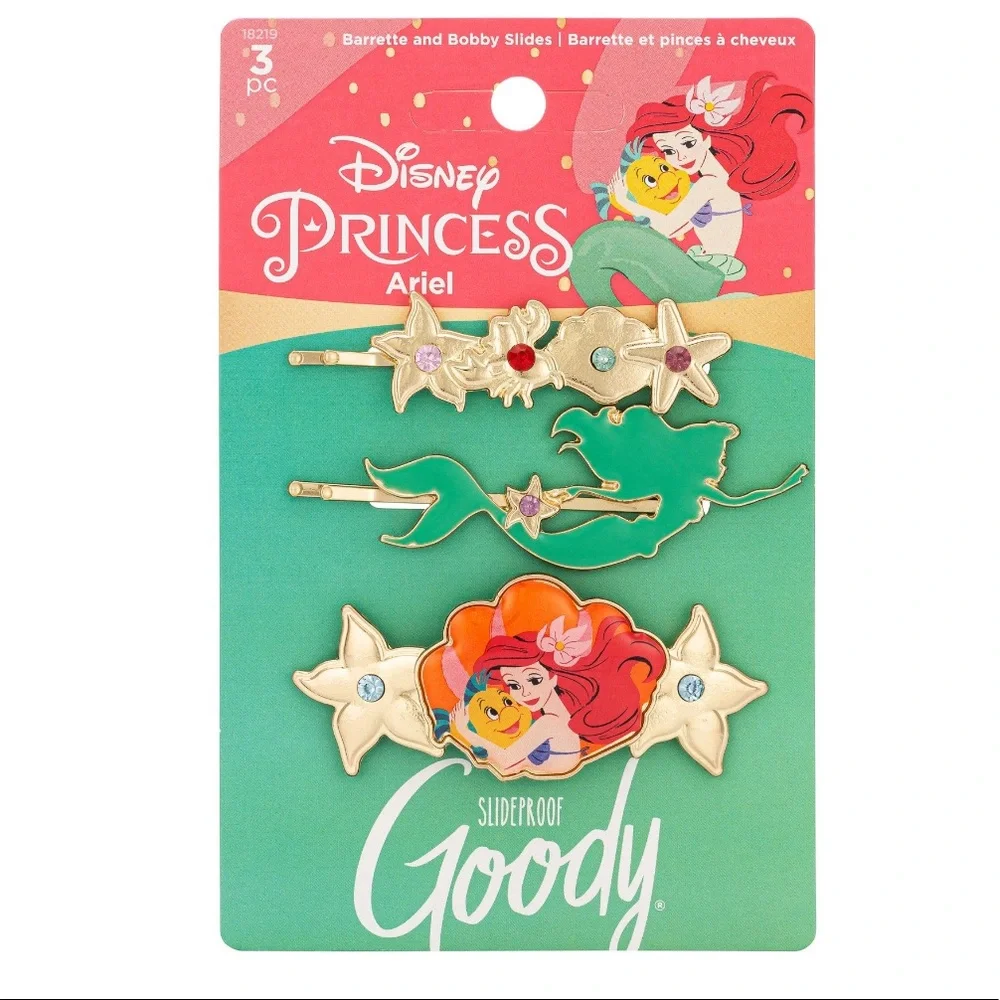 Disney Little Mermaid Ariel Barrette & Bobby Slides